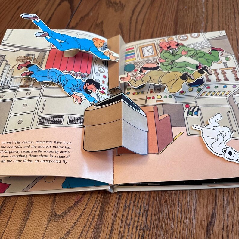 Hergé The Adventures Tintin Explorers on the Moon Pop-Up Book 1992 First Edition immagine 10