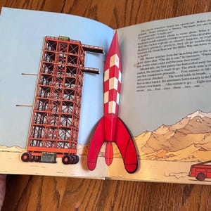 Hergé The Adventures Tintin Explorers on the Moon Pop-Up Book 1992 First Edition immagine 8
