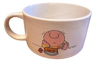 Ziggy Soup Mug Vintage 1979 Tom Wilson White Ceramic Large Cup Good Help Comic