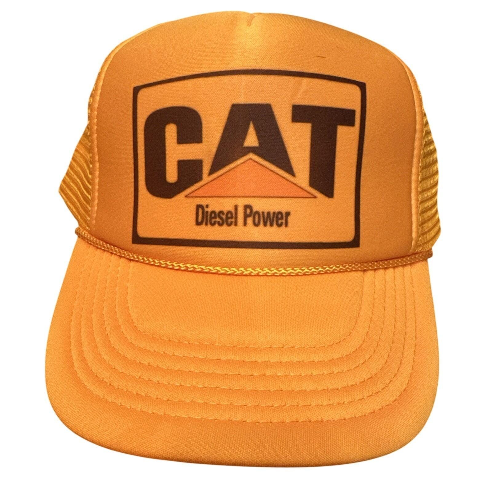 Retro Vintage Cat Diesel Power Embroidered Patch Foam Trucker Heavy Duty Rare 80 Men main image 2
