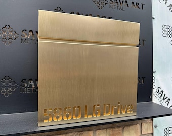 Brass Mailbox | Custom Metal Wall Mounted Letter Box