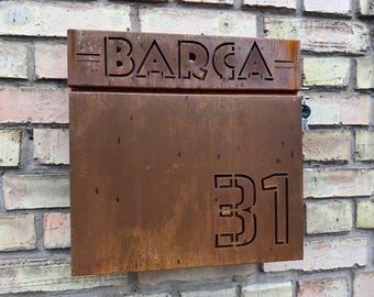 ユニークな手作りコルテン鋼のメールボックス - あらゆるスタイルにカスタマイズ