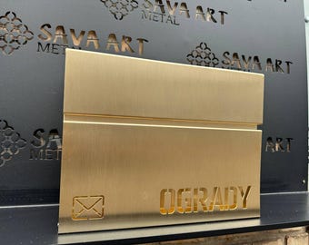 Brass Mailbox | Custom Metal Wall Mounted Letter Box