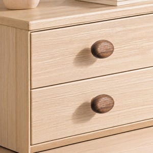 Modern Natural Wood Drawer Knob, Single Hole Wardrobe Nightstand Small Handle