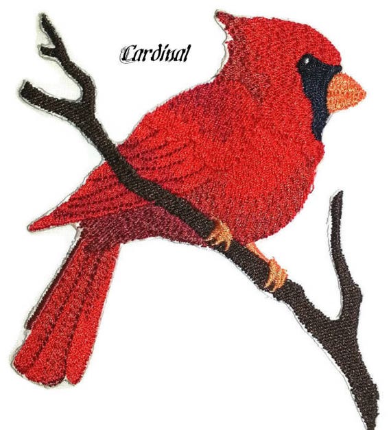 Hummingbird Bird Embroidered Iron On Patch Garden R L Blue Flower