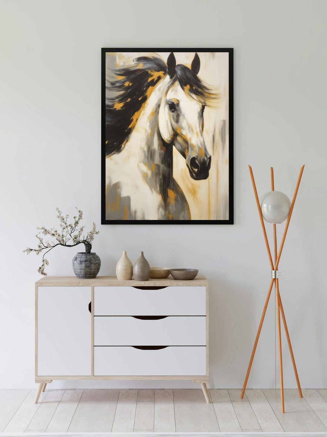 Abstract Horse Art Print, Modern Equine Painting (digital Download) - Etsy