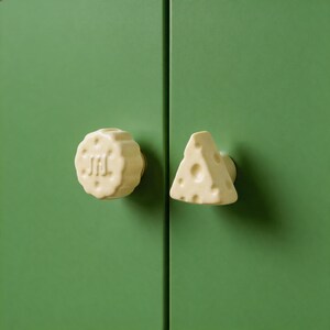 Pomello in ceramica per armadio per bambini: maniglia per cassetto in stile crema per la cameretta delle bambine