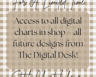 Needlepoint Patterns All Access Library Pass | Google Drive Folder Access | All Current + Future Stitch Charts | Cross Stitch Patterns