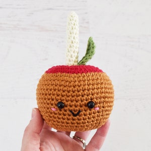 CROCHET PATTERN Apple Season Caramel Candy Apple, Kawaii Apple, and Apple Slice Amigurumi PDF Patterns image 3