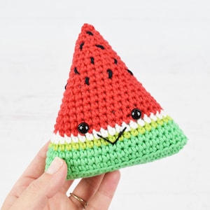 Amigurumi CROCHET PATTERN - Watermelon Slice Amigurumi pattern