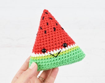 Amigurumi CROCHET PATTERN - Watermelon Slice Amigurumi pattern