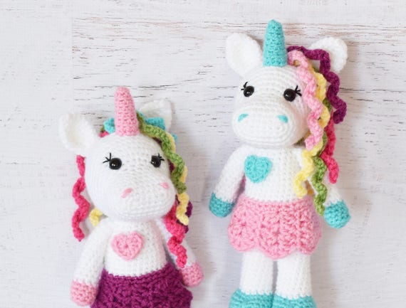 unicorn crochet doll