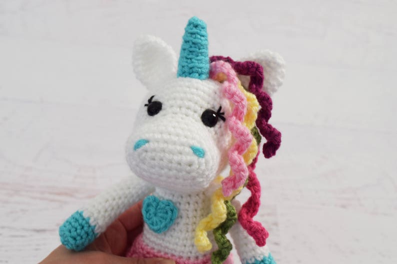 CROCHET PATTERN Unicorn Doll amigurumi toy crochet doll stuffed animal unicorn softie handmade PDF unicorn pattern digital pattern image 2