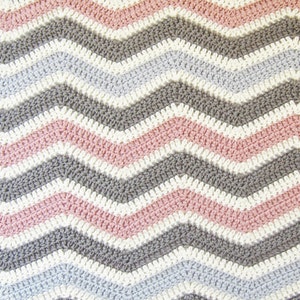 Blanket CROCHET PATTERN Chevron Baby Blanket newborn baby Afghan baby shower gift baby crochet pattern image 4