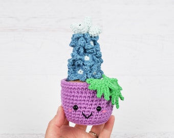 CROCHET PATTERN - Potted Delphinium