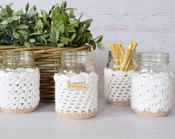 Crochet Pattern Jar Cozies by Yarn Blossom Boutique (Instant Download Digital File)