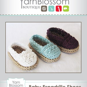 Espadrille Shoes CROCHET PATTERN PDF Instant Download baby girl booties slippers new baby gift baby shower gift image 4