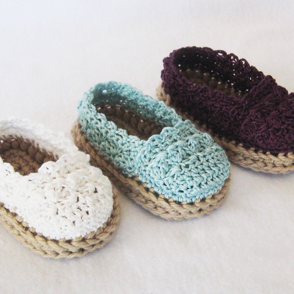 HÄKELANLEITUNG - Baby Mädchen Espadrille Schuhe - Schühchen Hausschuhe Babyschuhe PDF Instant Download