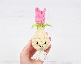 CROCHET PATTERN - Tulip Bulb flower