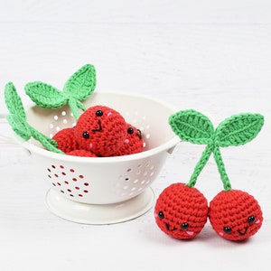 Amigurumi CROCHET PATTERN - Cherry fruit
