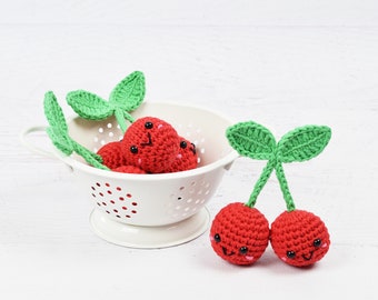 Amigurumi CROCHET PATTERN - Cherry fruit