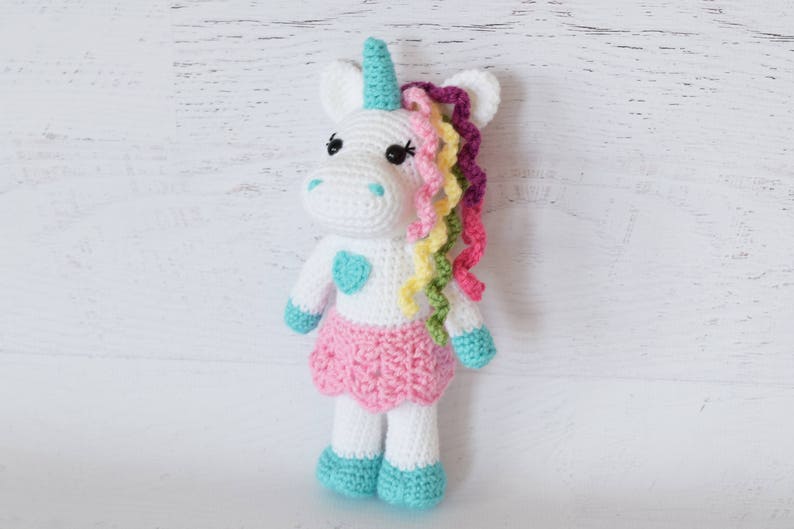 CROCHET PATTERN Unicorn Doll amigurumi toy crochet doll stuffed animal unicorn softie handmade PDF unicorn pattern digital pattern image 3