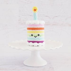 CROCHET PATTERN - Rainbow Birthday Cake