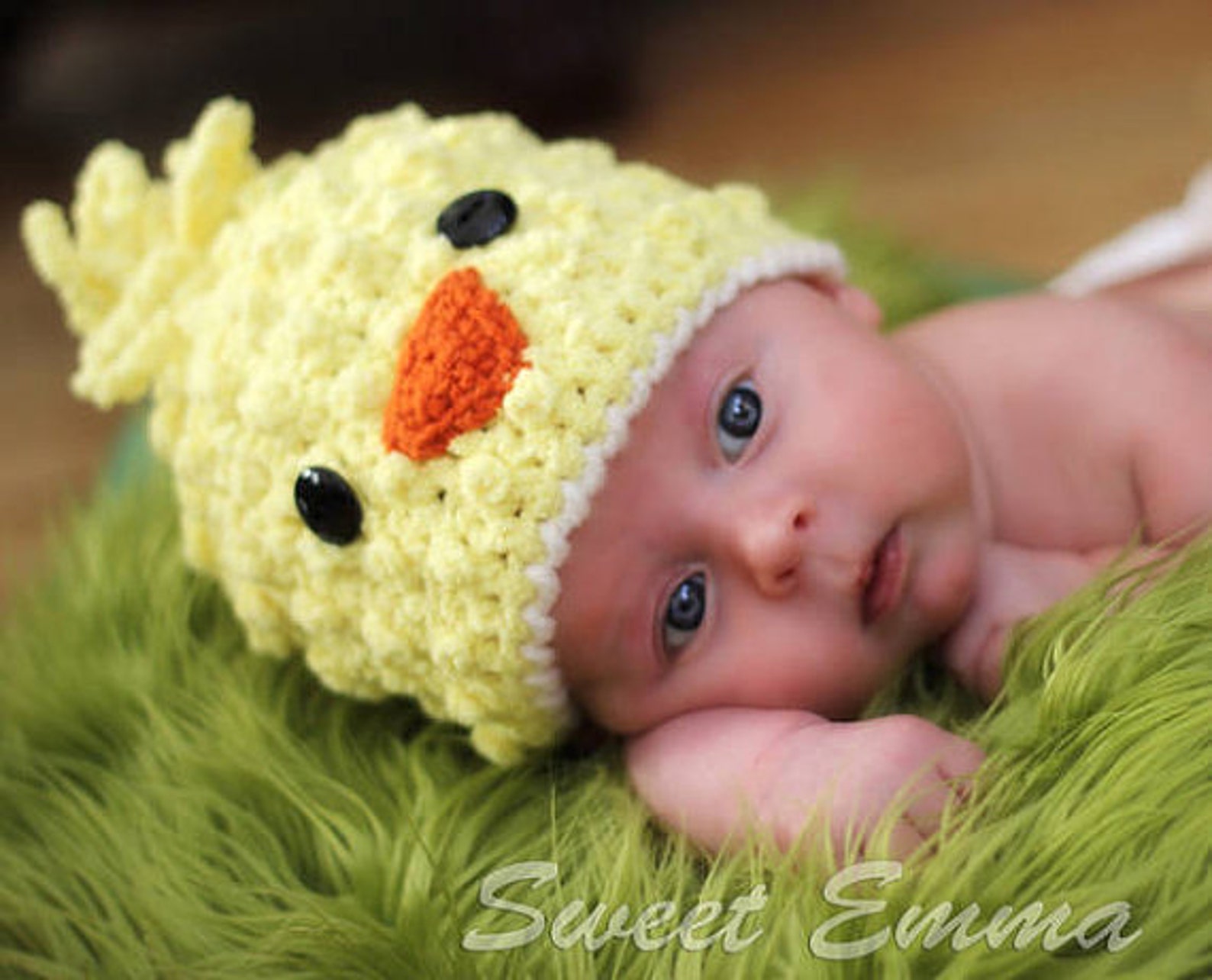 Baby Hat CROCHET PATTERN Spring Chick Beanie PDF Digital Etsy
