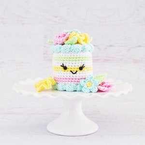 CROCHET PATTERN - Spring Floral Cake