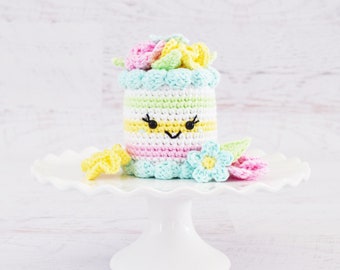 CROCHET PATTERN - Spring Floral Cake