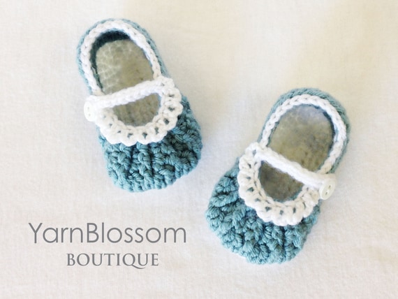 CROCHET PATTERN - Ava Baby Shoes - baby booties, baby girl, pattern, crochet shoes, instant download