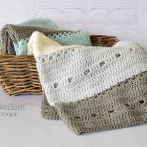 CROCHET PATTERN - Let&#39;s Cuddle Crochet Blanket - crochet throw baby afghan pattern PDF digital download
