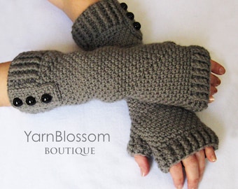 Guantes sin dedos PATRÓN DE CROCHET PDF Descarga instantánea mujeres guantes sin dedos calentadores de muñeca guantes de invierno guantes de mensajes de texto de ganchillo