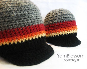 CROCHET PATTERN Boy Visor Hat (5 sizes included from newborn-adult) Instant Download