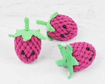 Amigurumi CROCHET PATTERN - Raspberry fruit