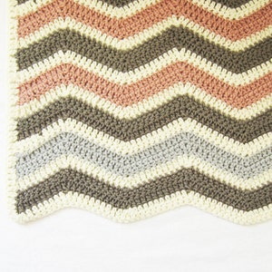 Blanket CROCHET PATTERN Chevron Baby Blanket newborn baby Afghan baby shower gift baby crochet pattern image 5