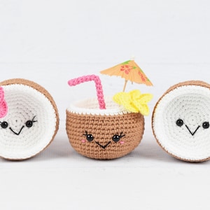 Amigurumi CROCHET PATTERN - Tropical Coconuts