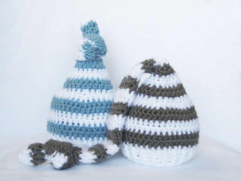 Baby CROCHET PATTERN Top Knot Beanie Newborn Hat Elf Etsy