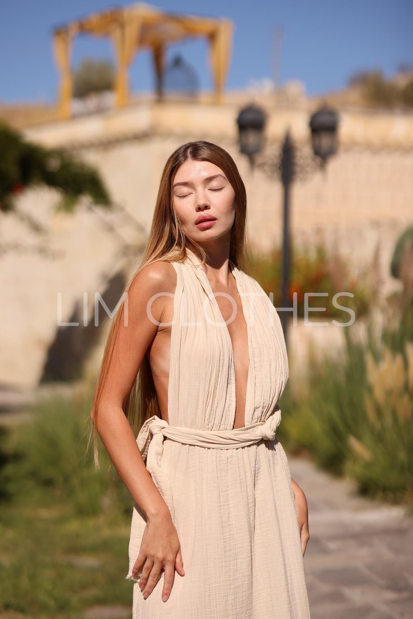 Boho Linen Maxi Dress