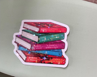 ACOTAR book stack sticker decal