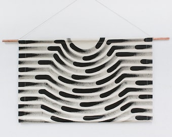 Painted Stripe Faux Headboard Wall Hanging