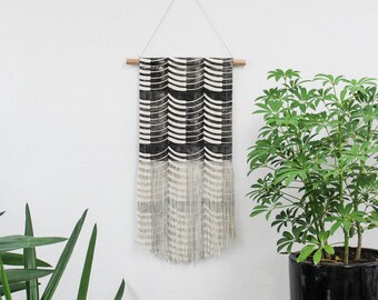Thick Thin Wave Block Print Wall Hanging