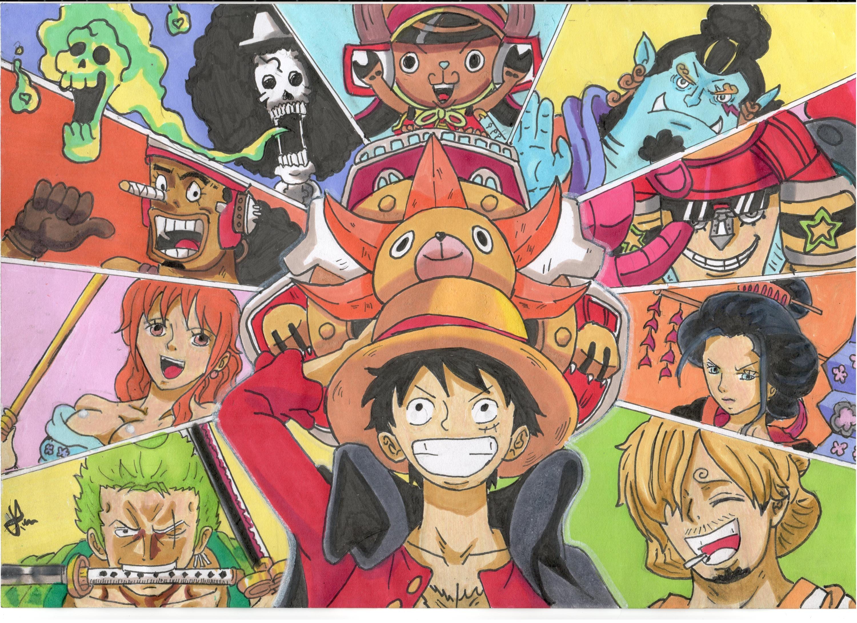 One Piece Drawing, Handmade - Etsy Israel