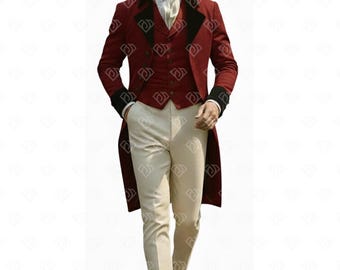 Frac Regency hecho a medida / Traje victoriano vintage