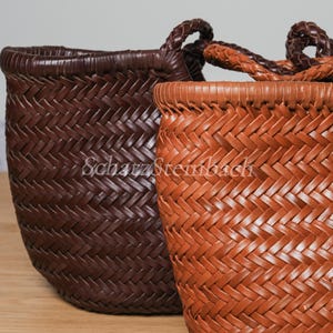 Dina handwoven Leather Hobo Tote braided holiday beach bag gift for her image 5