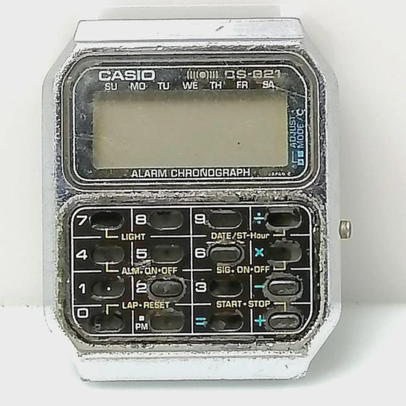 Casio CS-821 Calculator Digital Quartz Vintage Me… - image 1