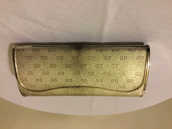 Vintage GUCCI Silver GG Minaudiere Clutch Purse Etsy Canada
