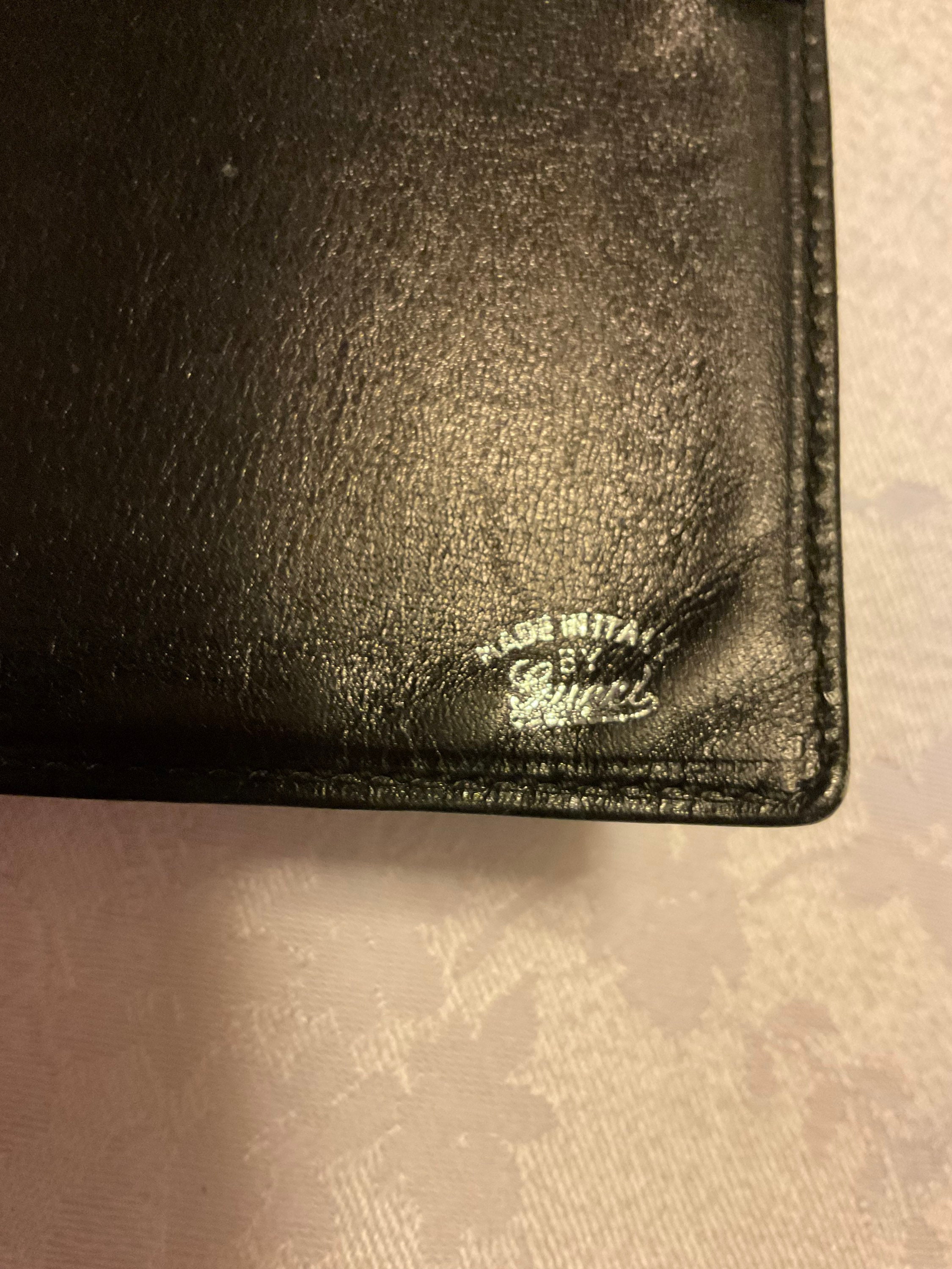 Vintage GUCCI Notebook Scratch Pad Black Leather Planner Etsy