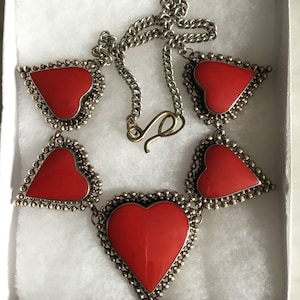 Vintage Red Heart Necklace