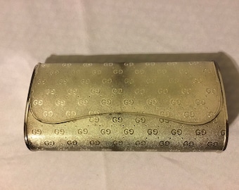 Vintage GUCCI Silver GG Minaudiere Clutch Purse